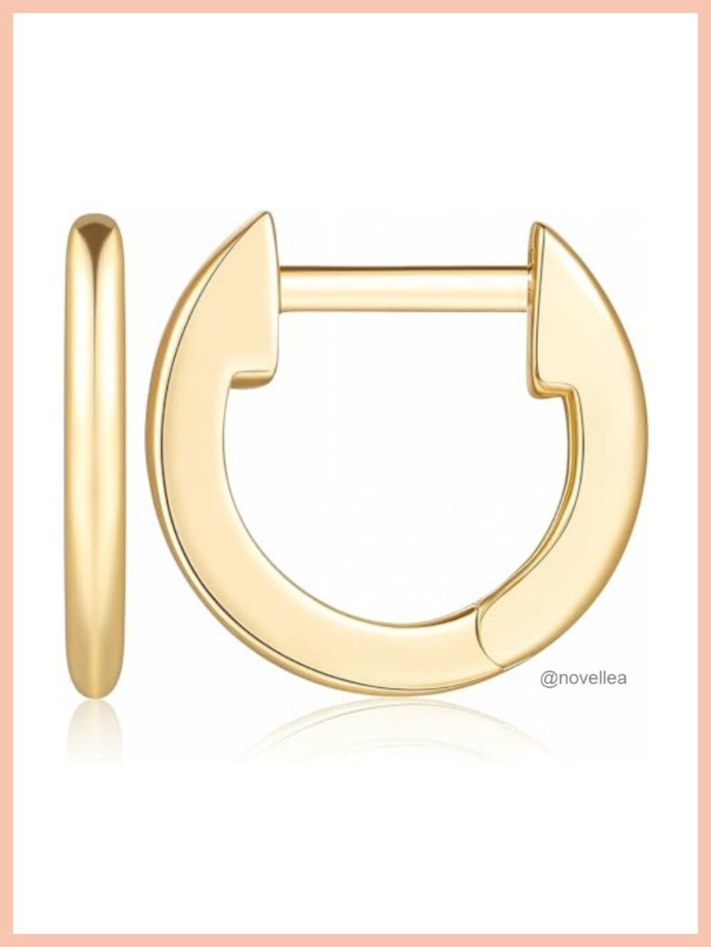 14k Gold Huggie Earrings Dainty Small Hoop Earrings 12mm 18mm